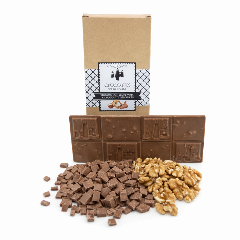 TABLETA CHOCOLATE CON LECHE Y NUECES